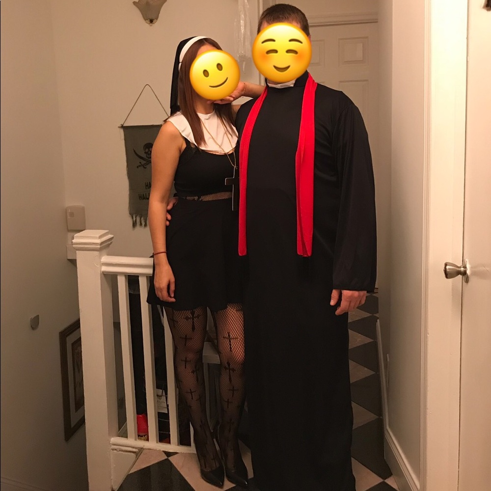 Couples Nun and Priest Halloween Costume